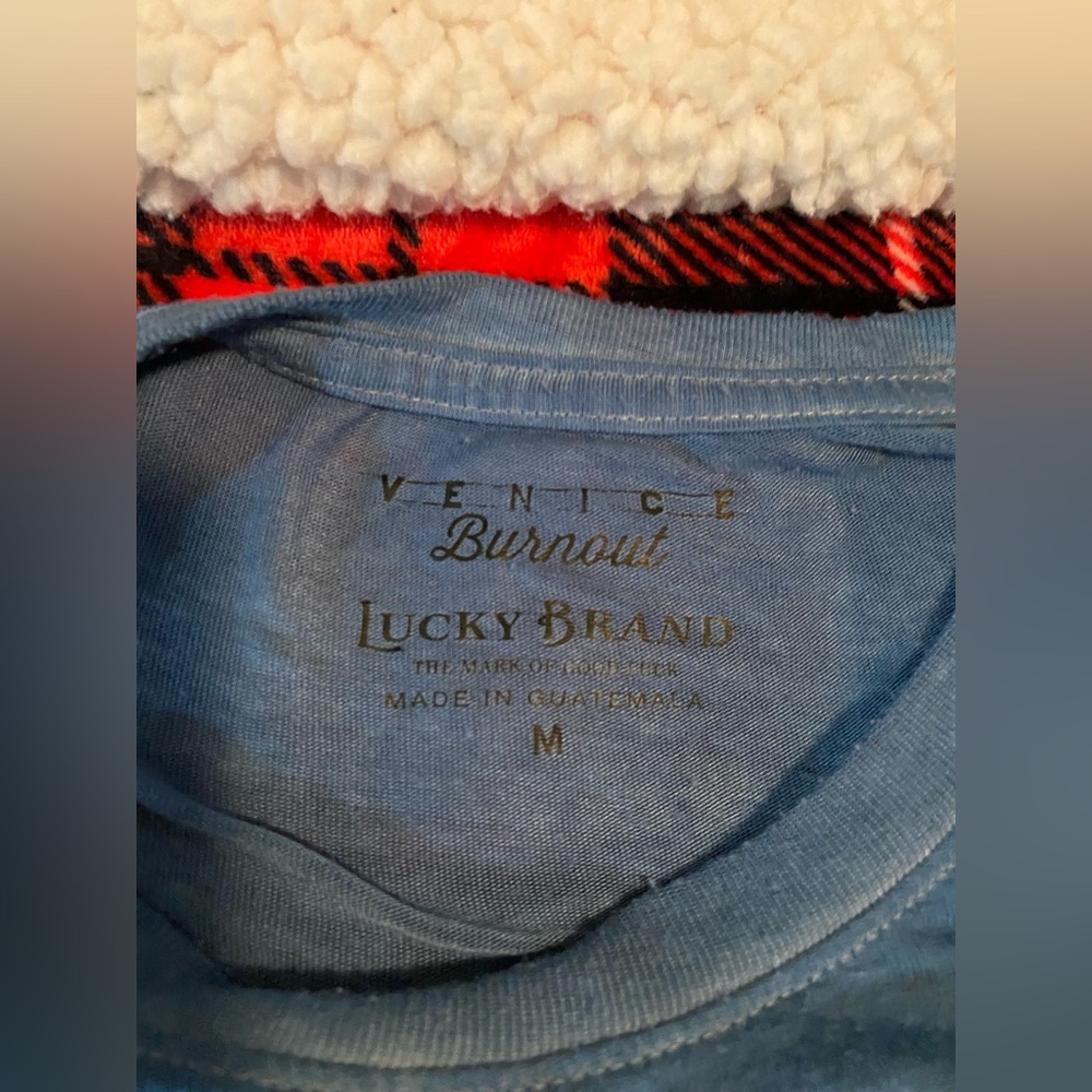 Lucky Brand Blue Motorcycle Graphic Tee - Picture 3 of 6